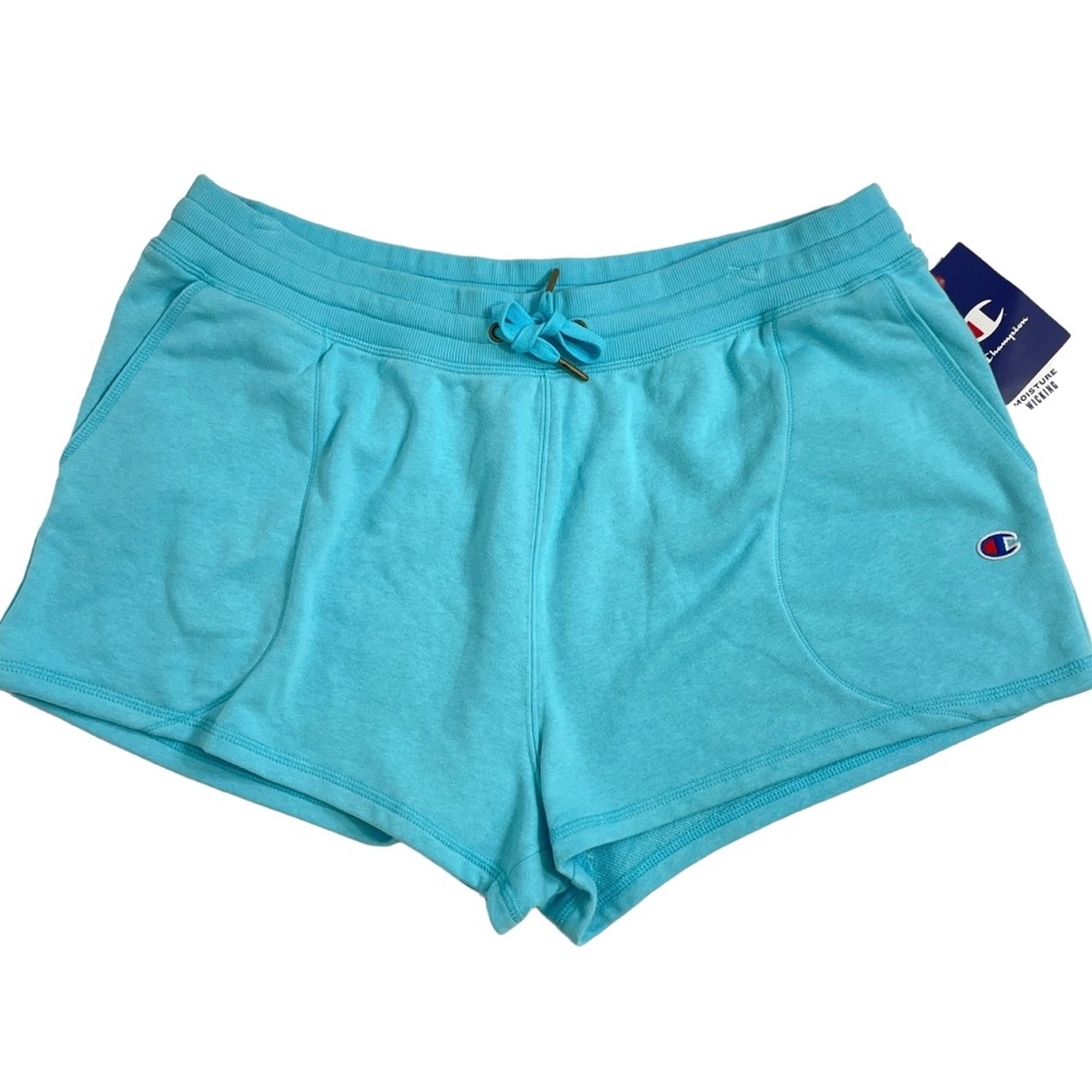 Champion Moisture Wicking Shorts with Pockets Turquoise Size XL